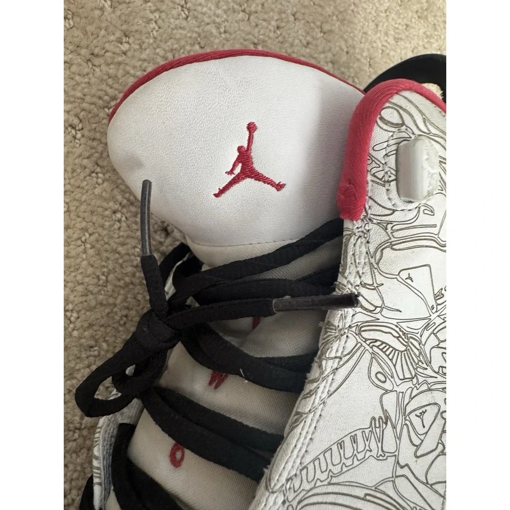 AIR JORDAN Nike Dub Zero Men Chicago Red White Sneakers Shoes (311046-160)Size 8